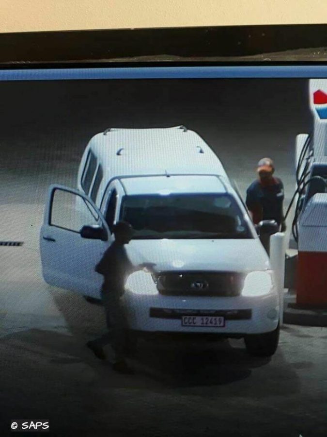 South African Police released this CCTV image of the gang