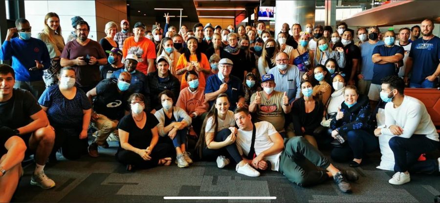 south africans stuck doha airport
