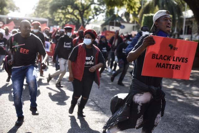 eff protest us embassy south africa
