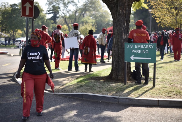 eff protest pretoria us embassy eff protest us embassy