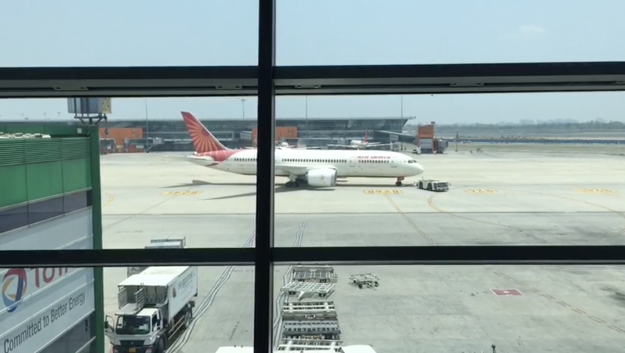 Air India flight carrying South African leaves Delhi Airport, India