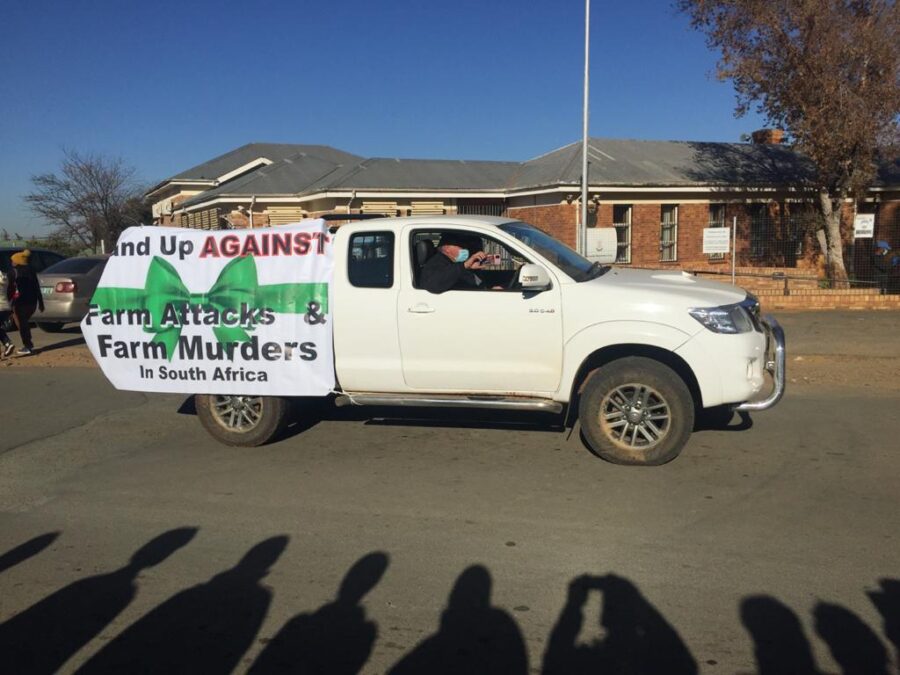 hartswater farm murders protest outside court today