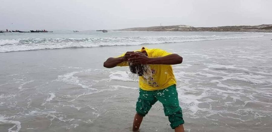 aaron driver visits sea first time namaqualand