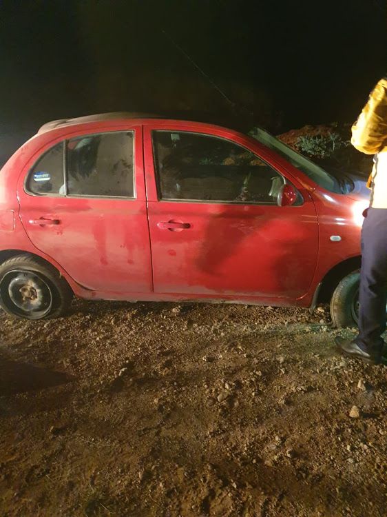 One of the two cars stolen from the Brand smallholding in Hartswater, South Africa, later recovered by the police