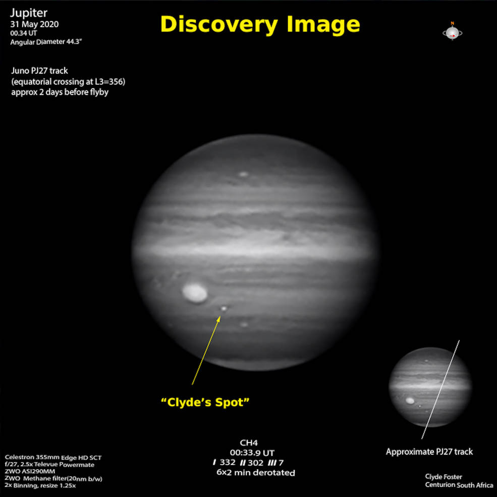 clyde's spot jupiter space