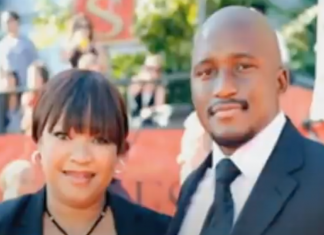 Zindzi Mandela and her son Zondwa Mandela.