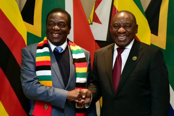 President Emmerson Mnangagwa Zimbabwe, President Cyril Ramaphiosa South Africa President Emmerson Mnangagwa Zimbabwe, President Cyril Ramaphiosa South Africa