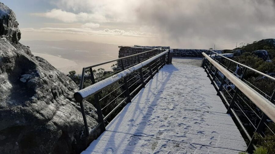table mountain snow table mountain snow