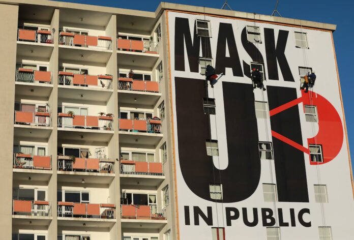 covid mask billboard cape town south africa covid mask billboard cape town south africa