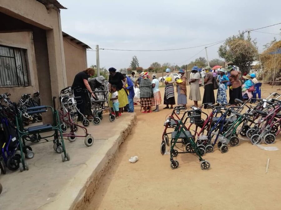 Mobility aids distributed last week