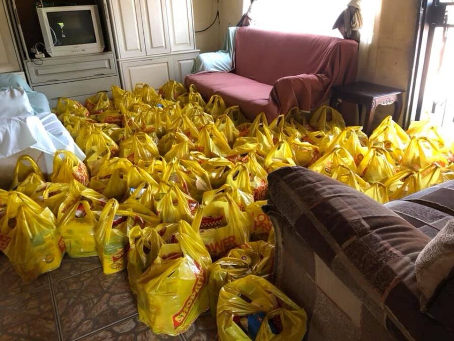 Biggest distribution day yet! 242 food parcels