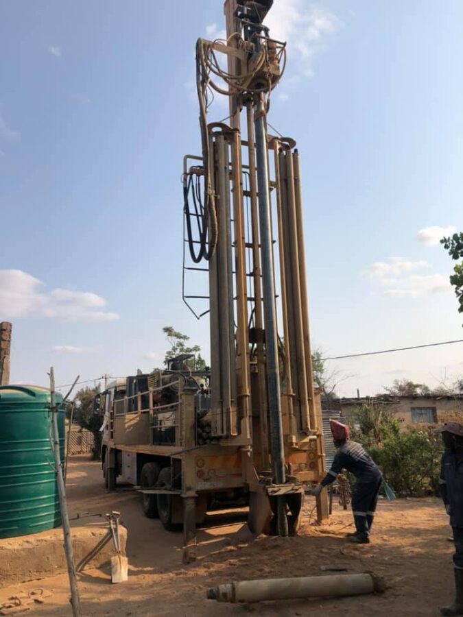 Drilling for water! Reached at 65m