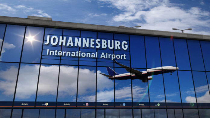 Airplane landing at Johannesburg mirrored in terminal Updated List Countries Banned from Travel to South Africa