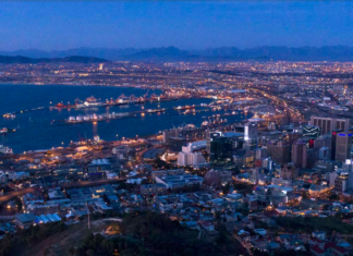 cape town nighttime lights