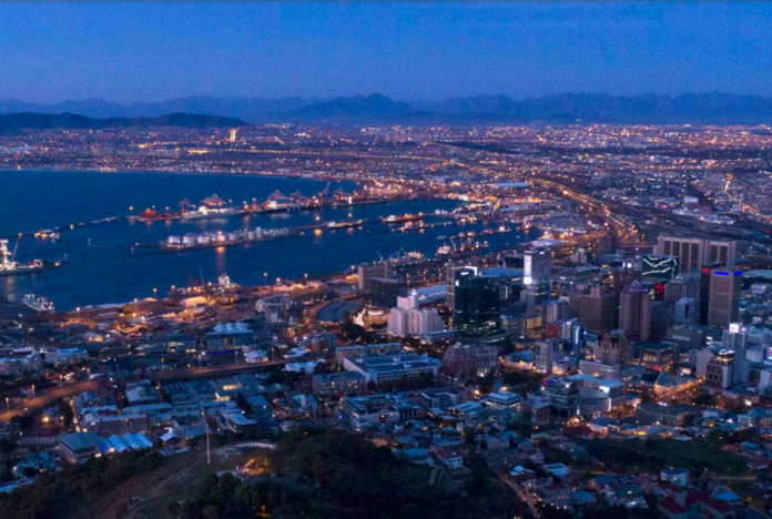 cape town nighttime lights cape town nighttime lights