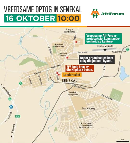 afriforum senekal protests Map of premises