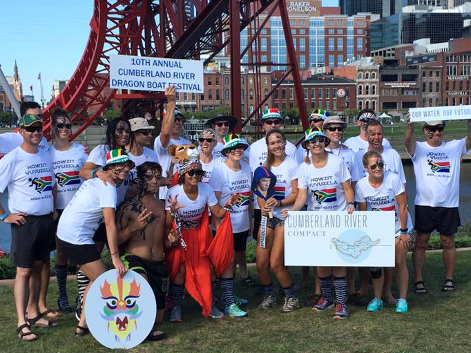 Friends of South Africa at 2016 Cumberland River Dragonboat race in Nashville