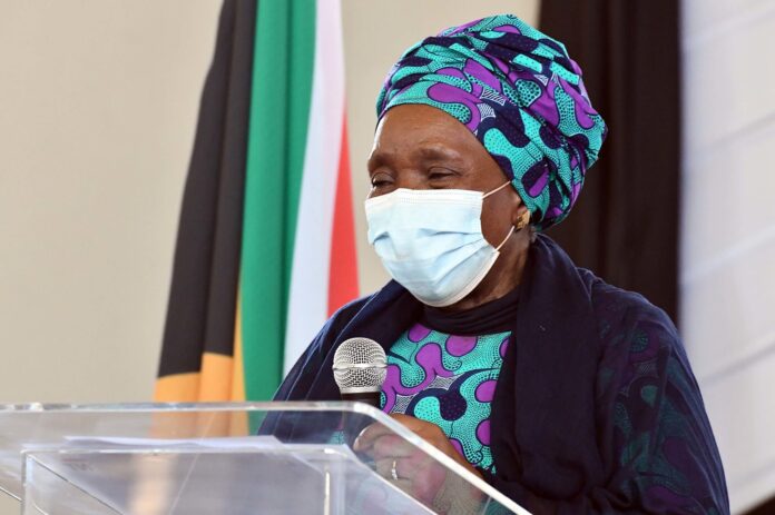 minister cogta dlamini zuma Minister Nkosazana Dlamini Zuma at the launch of the Harry Gwala District Development Model , today 14 October 2020. Photo: GCIS
