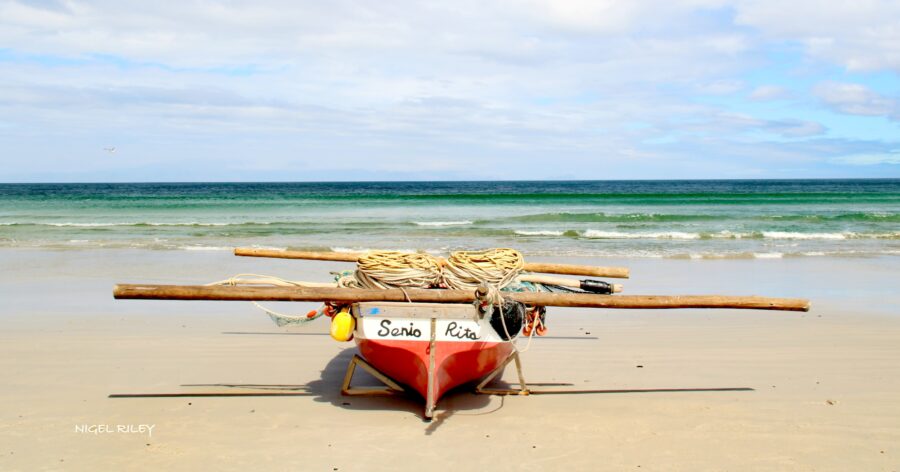 trek fishermen boat fish hoek beach