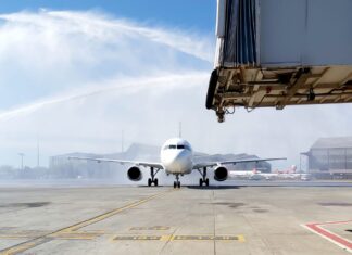 lift airline water spray welcome