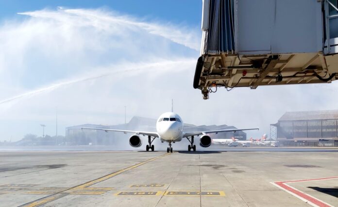 lift airline water spray welcome lift airline water spray welcome