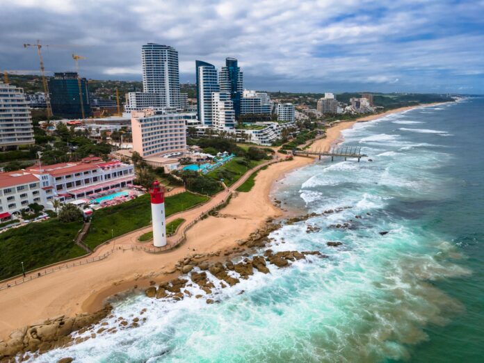 umhlanga beach quiet drone dad 2 empty beach Umhlanga, Durban