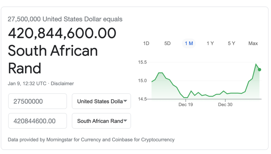 dollars to rands of Trevor Noah's new house