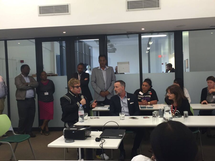 Elton and David at the KZN Children's Hospital 2016:Source (FB page of KZN Children's Hospital)