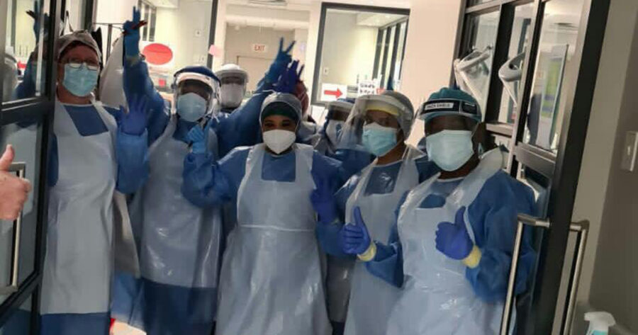 Gateway hospital ICU staff. Photo supplied.