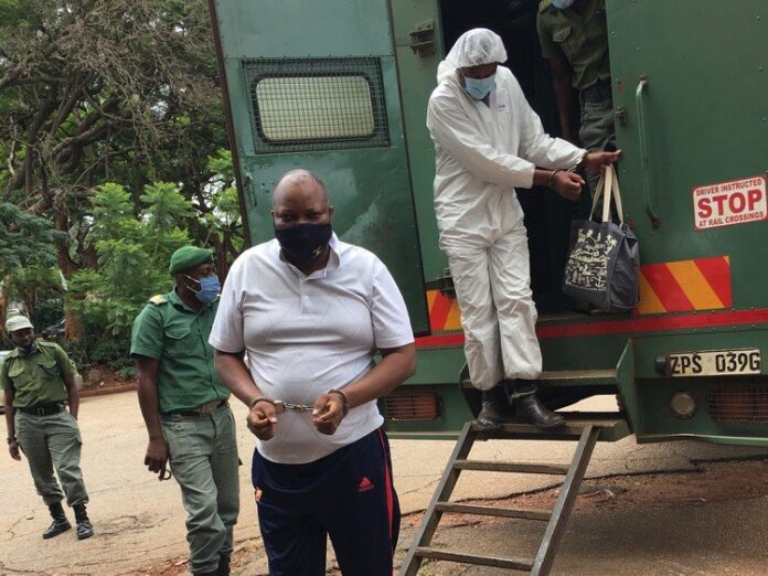 hopewell chinono Zimbabwe journalist arrested gu Zimbabwean journalist Hopewell Chin’ono and member of parliament Job Sikhala arriving at the Harare Magistrates Court on Tuesday. Chin’ono returned to court on Wednesday where his lawyer is currently arguing for bail. Photo: Twitter/ZLHRLawyers