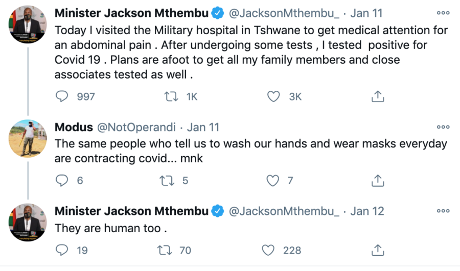 jackson mthembu last tweets 