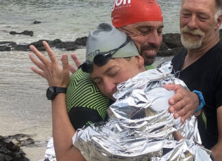 Carina Bruwer Completes Epic World-First 21km Open Water Swim for Artists