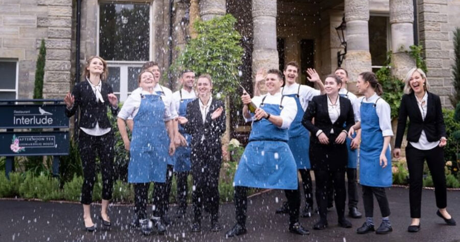 Restaurant Interlude team celebrating their first Michelin Star. Photo: Instagram Restaurant Interlude team celebrating their first Michelin Star. Photo: Instagram