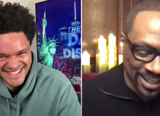 Trevor Noah blushes turns red Eddie Murphy