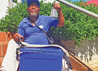 The familiar sound of Richard's bell tells anyone who hears it that its time for ice-cream.