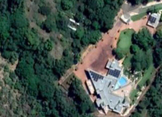 Google satellite view of a luxury house in North West which was partly paid with money that was supposed to be used to build an old age home. Image from Google Maps
