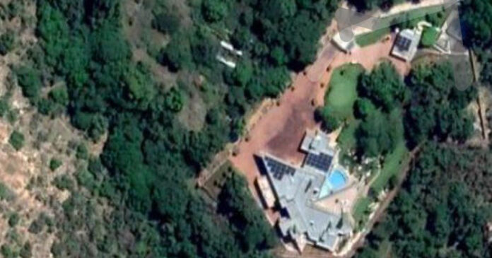 lottery-millions-luxury-home Google satellite view of a luxury house in North West which was partly paid with money that was supposed to be used to build an old age home. Image from Google Maps