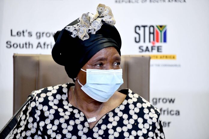 Dlamini Zuma COGTA South Africa's National State of Disaster has been extended until 15 May 2021. Photo of Dr Nkosazana Dlamini-Zuma