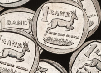South African Rand coins are seen in this illustration picture taken October 28, 2020. REUTERS/Mike Hutchings/Illustration