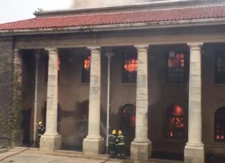 UCT Library on Fire