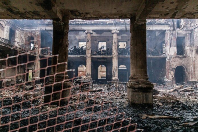 UCT library cape town fire The University of Cape Town’s Jagger Library, which housed thousands of theses, artworks, and precious documents, has been gutted. Photo: Ashraf Hendricks