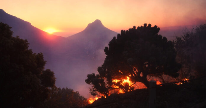 Cape Town wildfire Table Mountain