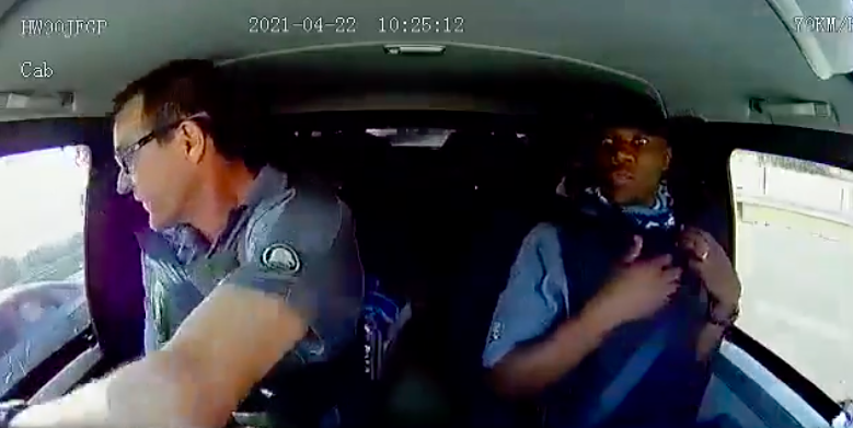 The puff of gunsmoke from the rear mirror of a car full of gunmen trying to kill drive Leo Prinsloo and rob his secure truck of its mobile phone cargo.