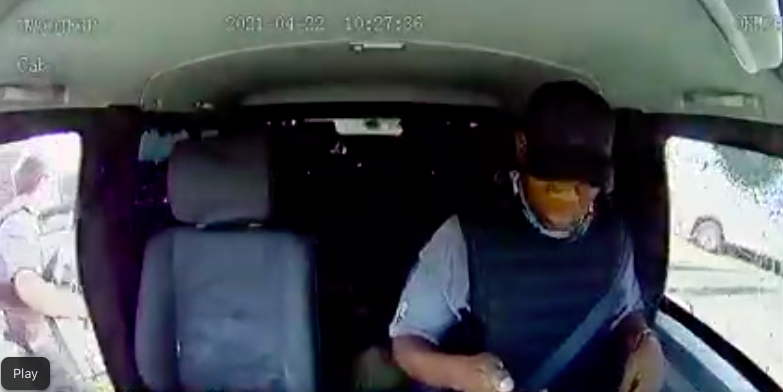 Driver Leo gets out ready to open fire on his attakers who u-turn and flee