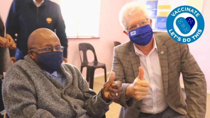 archbishop tutu vaccinated premier alan winde Archbishop Desmond Tutu Gets Vaccinated