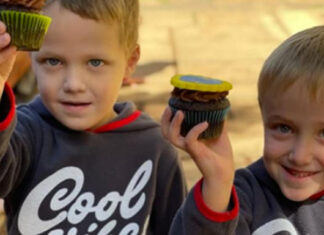 Deon with his twin brother, Karl, on their 5th birthday.