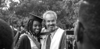 Photo with Prof Greyling on my graduation, by Leonette Bower