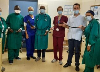 SA’s first successful bowel enteroscopy procedure was led by senior consultant Dr Dion Levin in partnership with Professor Mashiko Setshedi, the head of UCT’s Division of Medical Gastroenterology, and a team of experts. Photo Supplied.