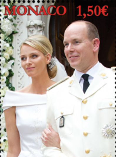 Monaco-Royal-Wedding-anniversary-stamp-postal