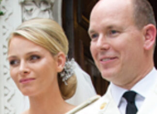 Monaco royal wedding anniversary stamps